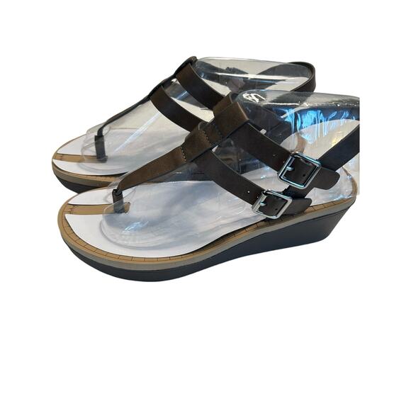 Journee Collection Women's Bianca Wedge Sandals SZ 8.5 - Picture 11 of 11